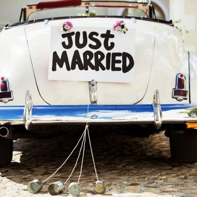 Just married arrangement